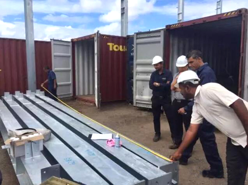 стальная конструкция разгрузочного здания завода 