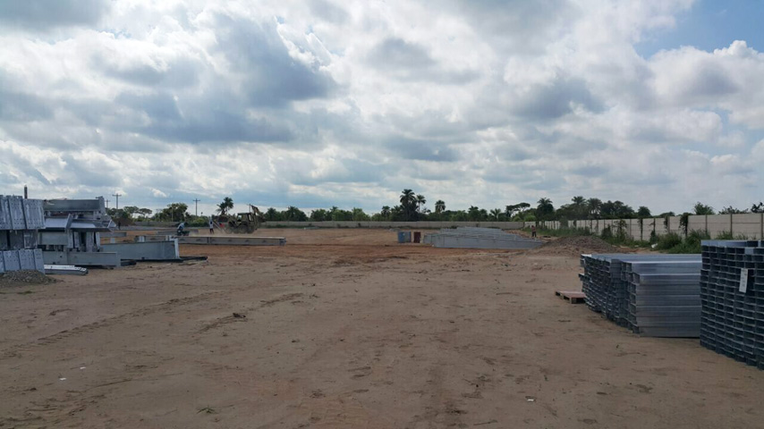 Компоненты стальной конструкции здания сталелитейного цеха