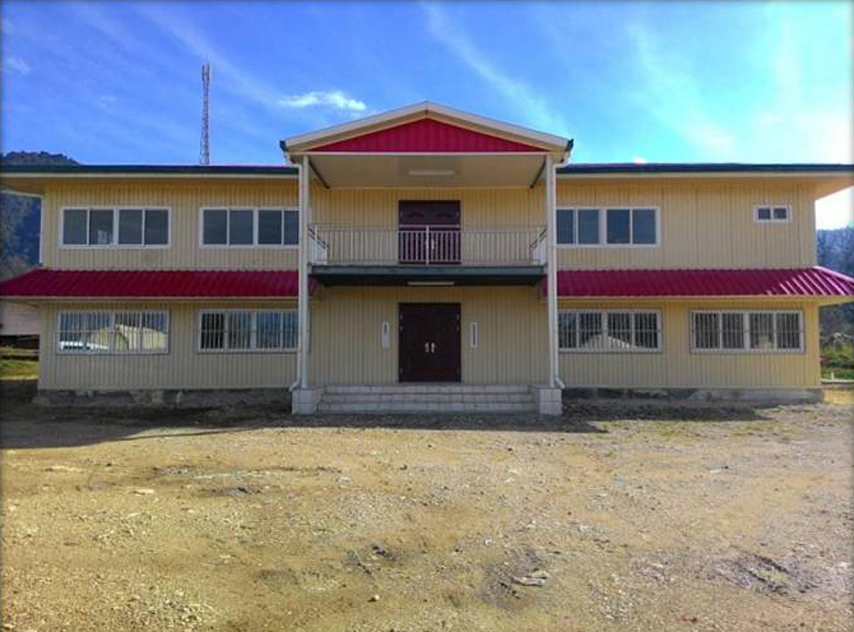 Двухэтажное офисное здание со стальной конструкцией