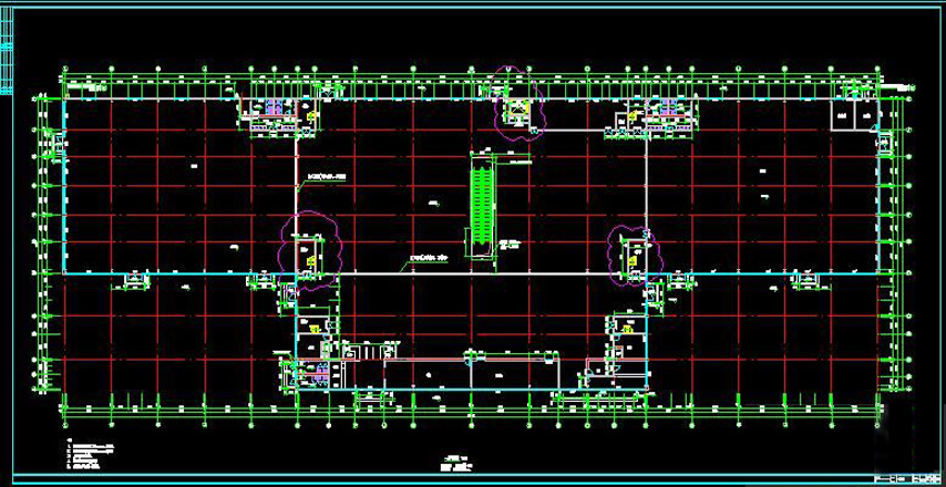 Чертеж макета торгового центра стальной конструкции