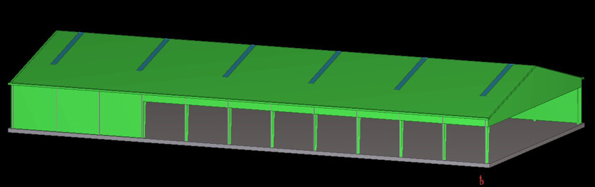 Металлическая крытая конная арена