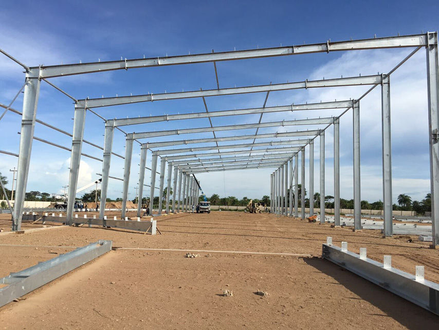 Монтаж здания сталелитейного цеха