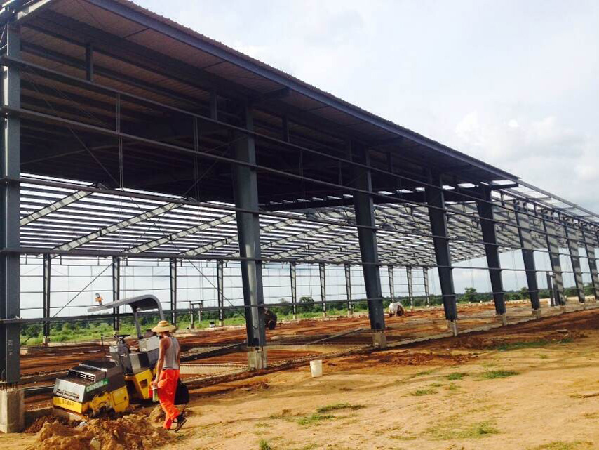 Стальная конструкция сборного стального склада в Гане