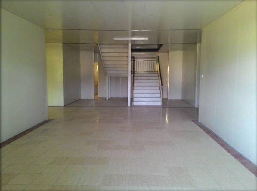 Двухэтажное офисное здание со стальной конструкцией внутри