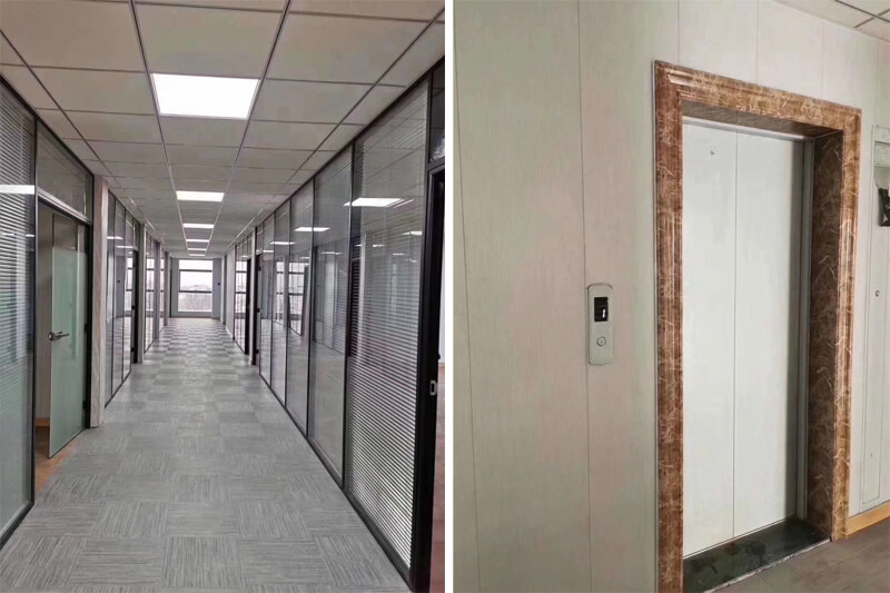 Сборное офисное здание внутри