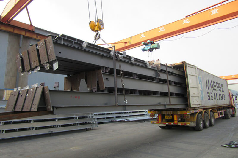 Упаковка основного каркаса стальной конструкции