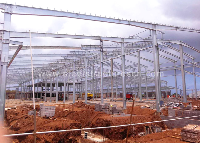 Стальная конструкция для здания завода на Маврикии