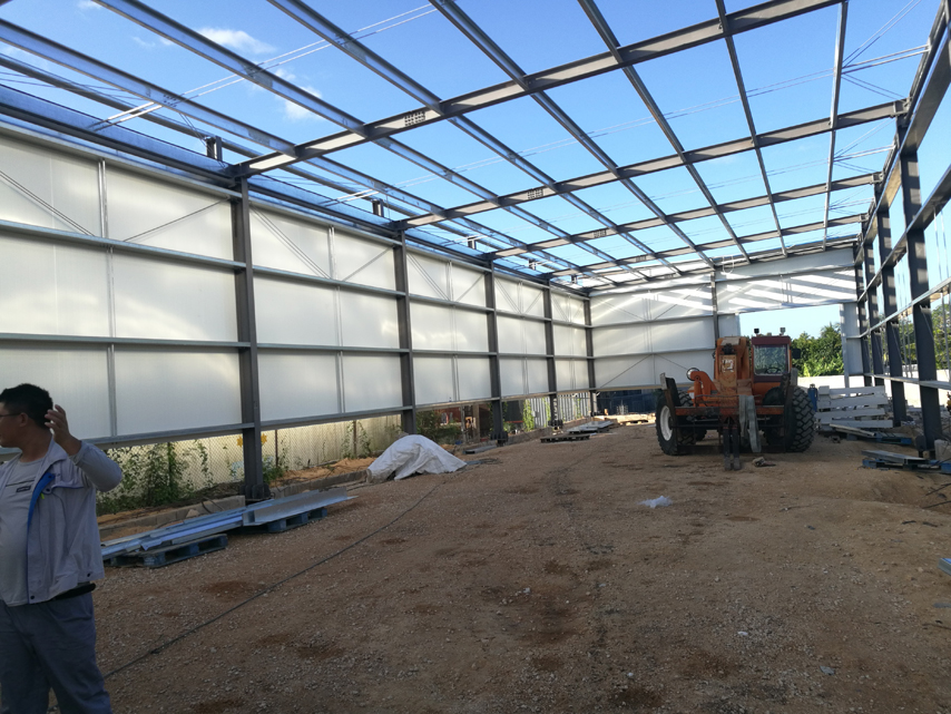 Монтаж пекарни со стальной конструкцией