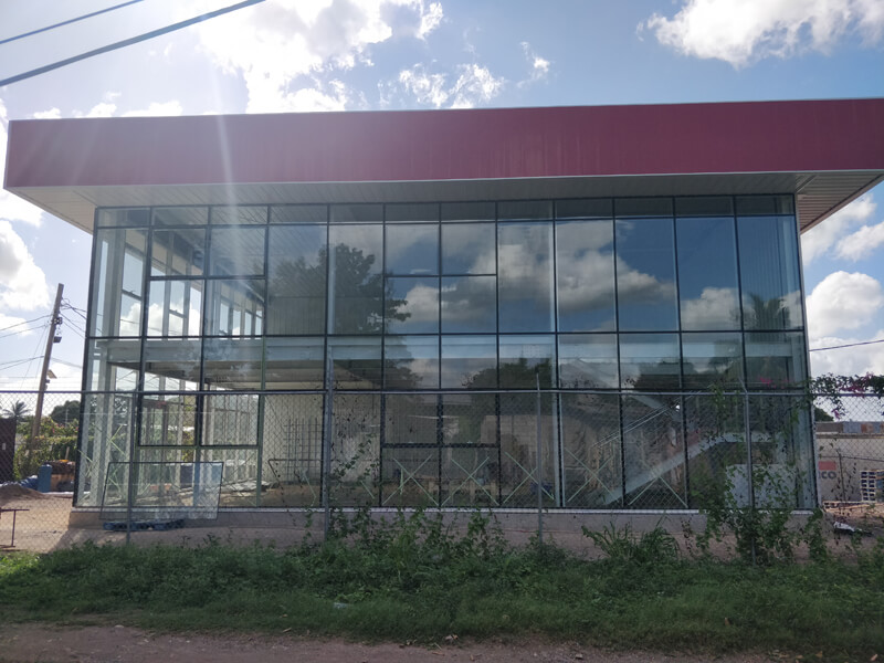 Стальная конструкция сборного кафе-магазина