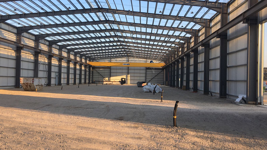 Цех сборных стальных конструкций в Германию 1