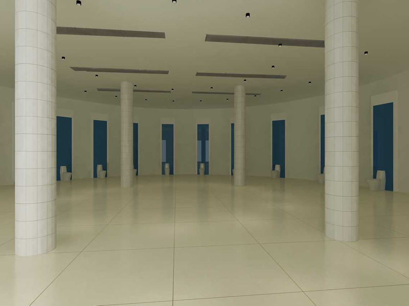 Выставочный зал стальных конструкций