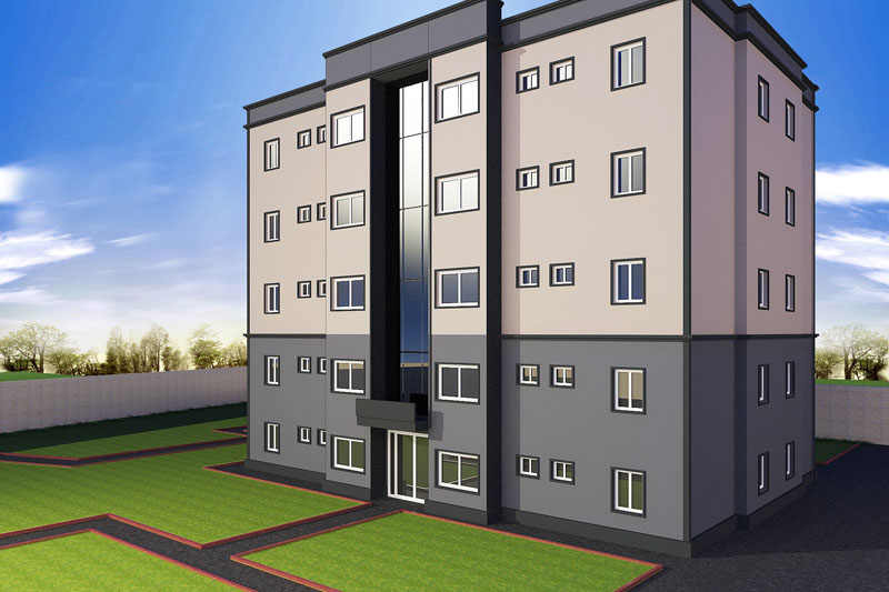 Сборный жилой дом со стальным каркасом