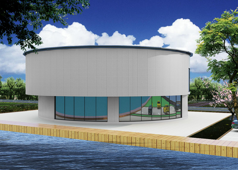 Выставочный зал стальных конструкций